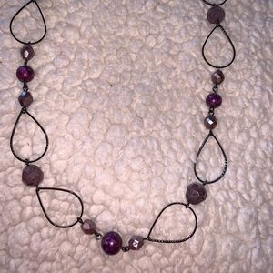 Purple beaded necklace
